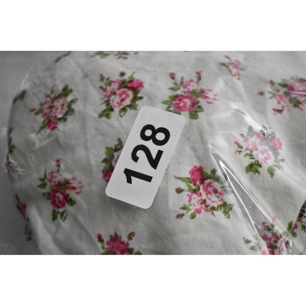 Unbranded Floral Camisole Women Medium White Pink Y2K Lace Ruffle Hem Cotton - Picture 9 of 9